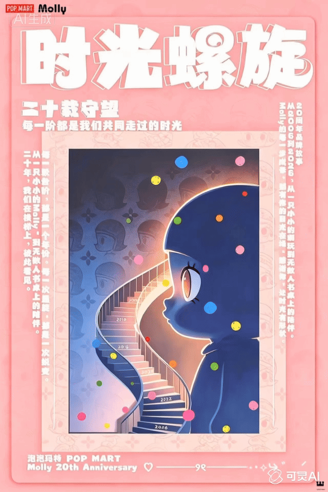 泡泡玛特20周年动态海报